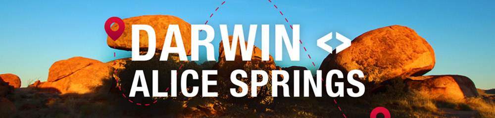 Darwin < > Alice Springs