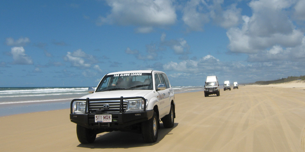 Four Wheel Driving on 75 Mile Beach, Fraser Island