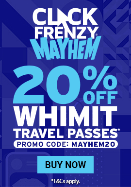 20% off Whimit Travel Passes