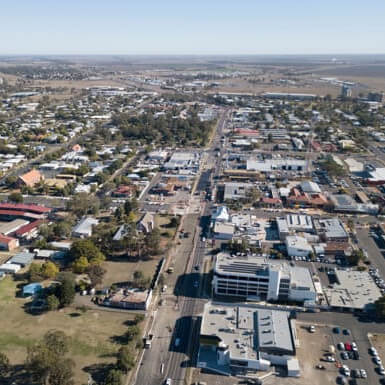 Aerial view of Dalby township