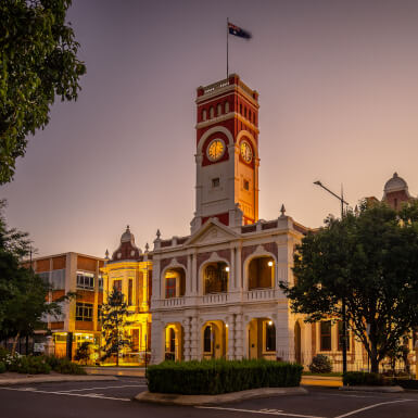 Street view of Toowoomba City Hall