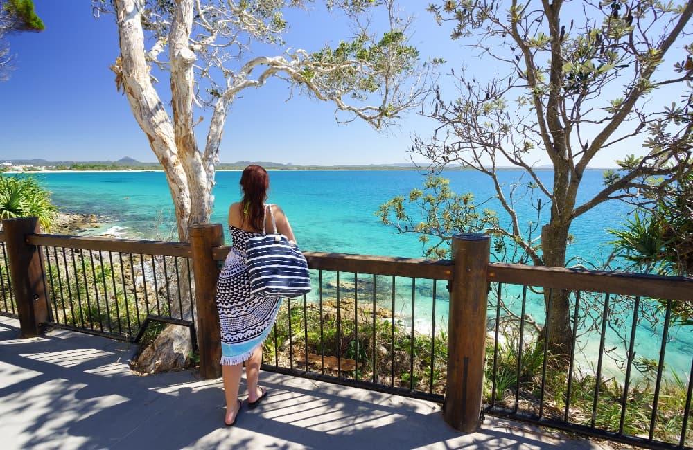 Photo of lady looking out of Noosa Lookout